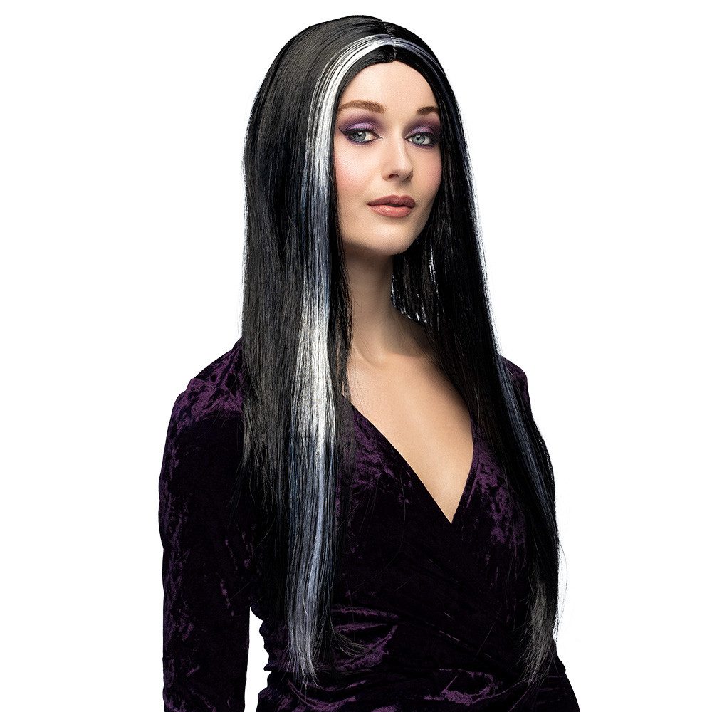 Kostüm-Perücke Perücke 'Hexe Aurora' für Damen, Schwarz/Weiß