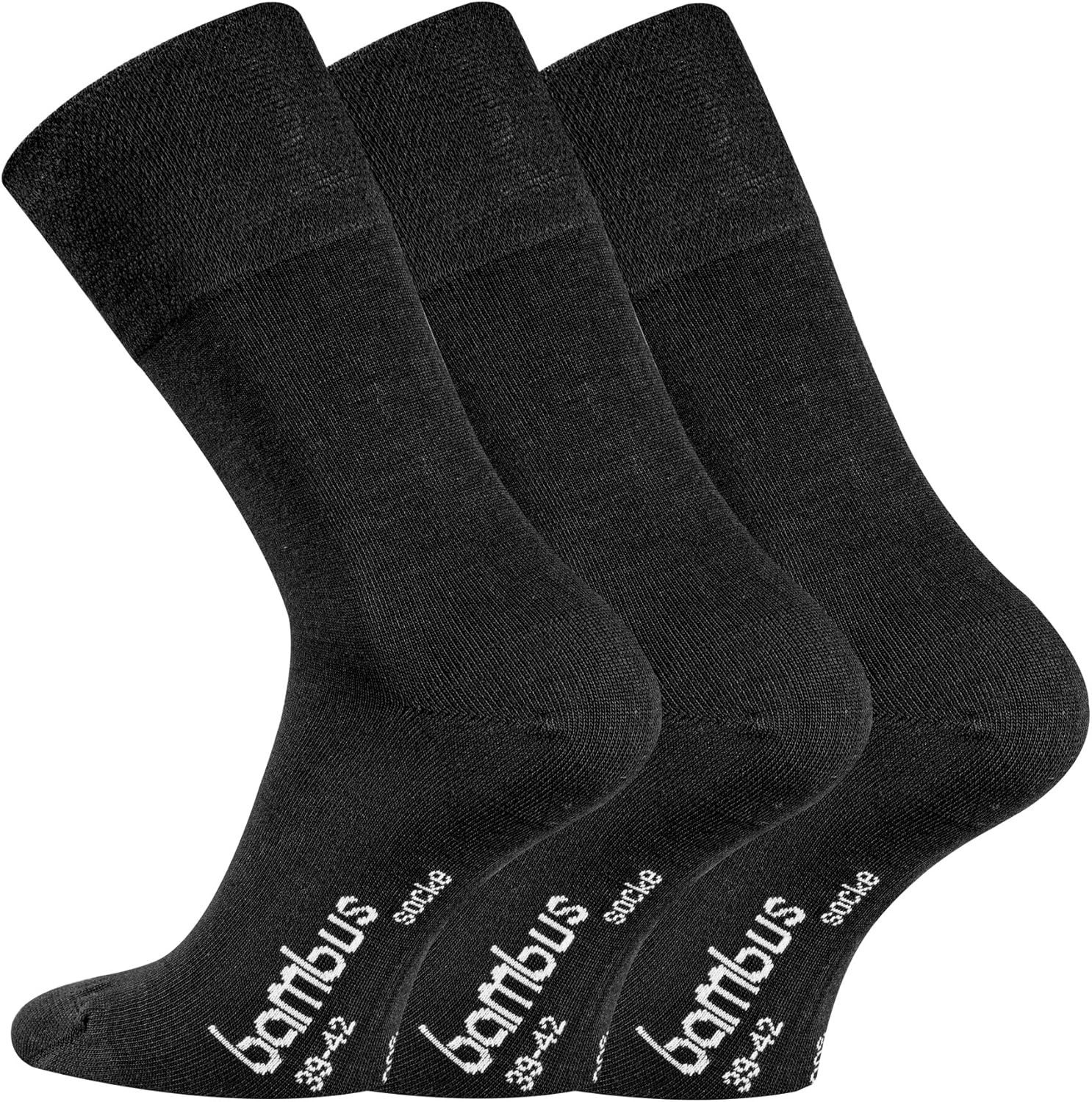Socken 6 Paar Bambussocken mit Frotteesohle Komfort-Socken SUPERWEICH