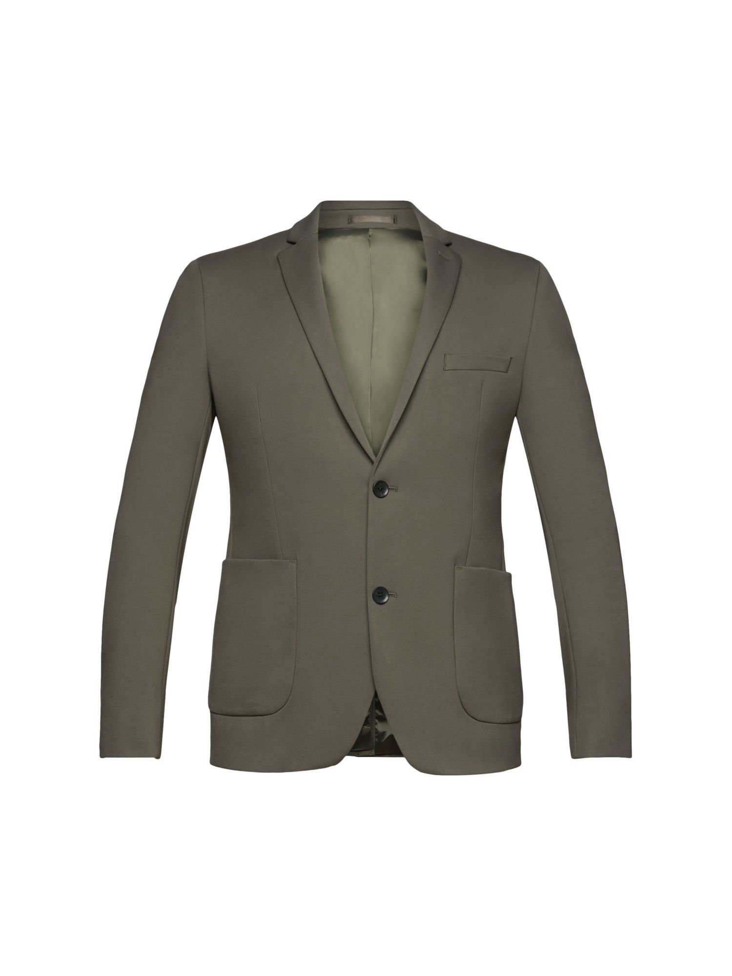 Esprit Collection Anzugsakko Einreihiger Piqué-Jersey-Blazer