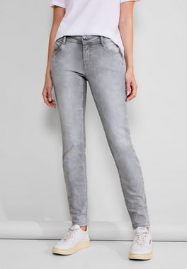 STREET ONE Slim-fit-Jeans in grauer Waschung