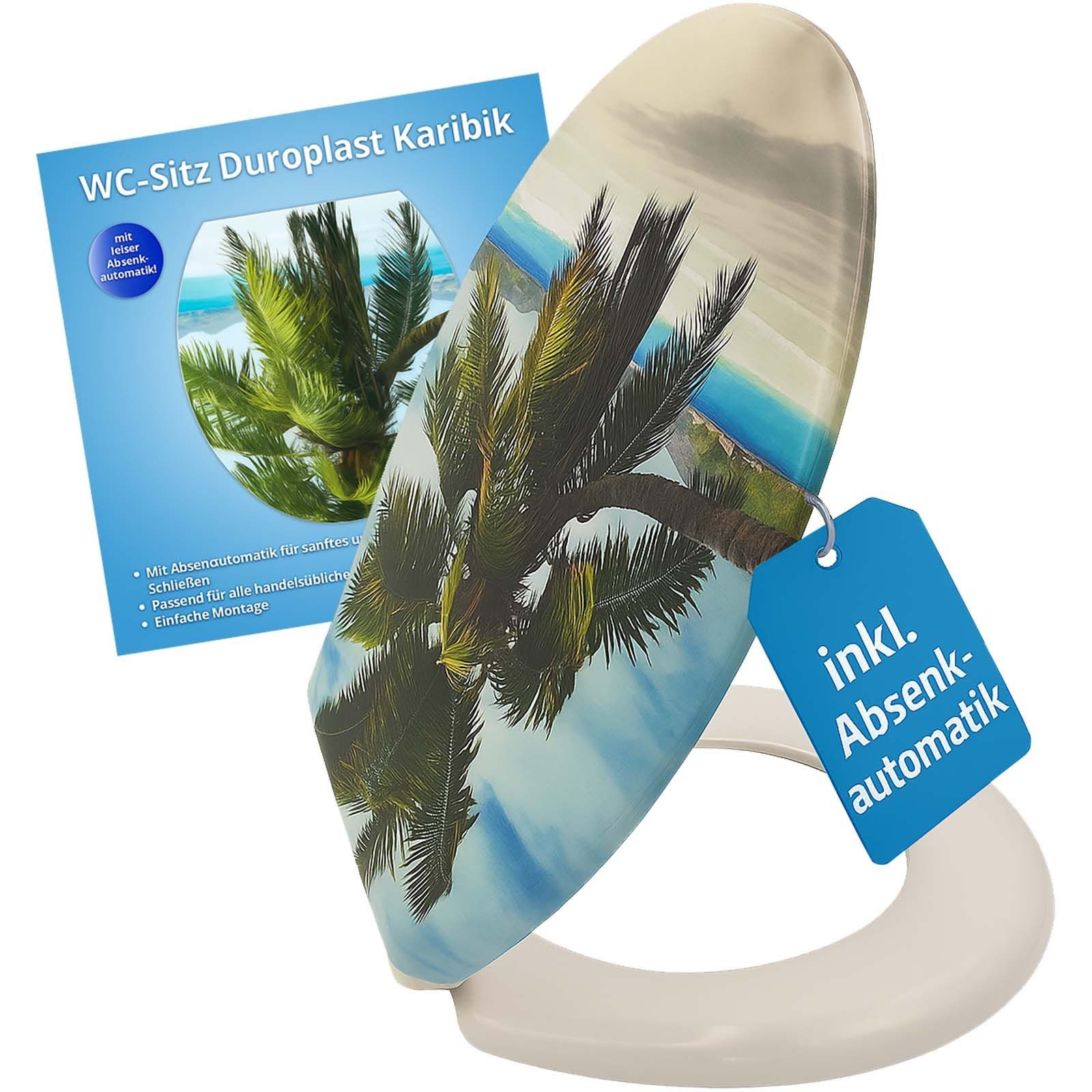 BURI WC-Sitz mit Absenkautomatik Toilettendeckel Klobrille Toilettensitz 3D günstig online kaufen