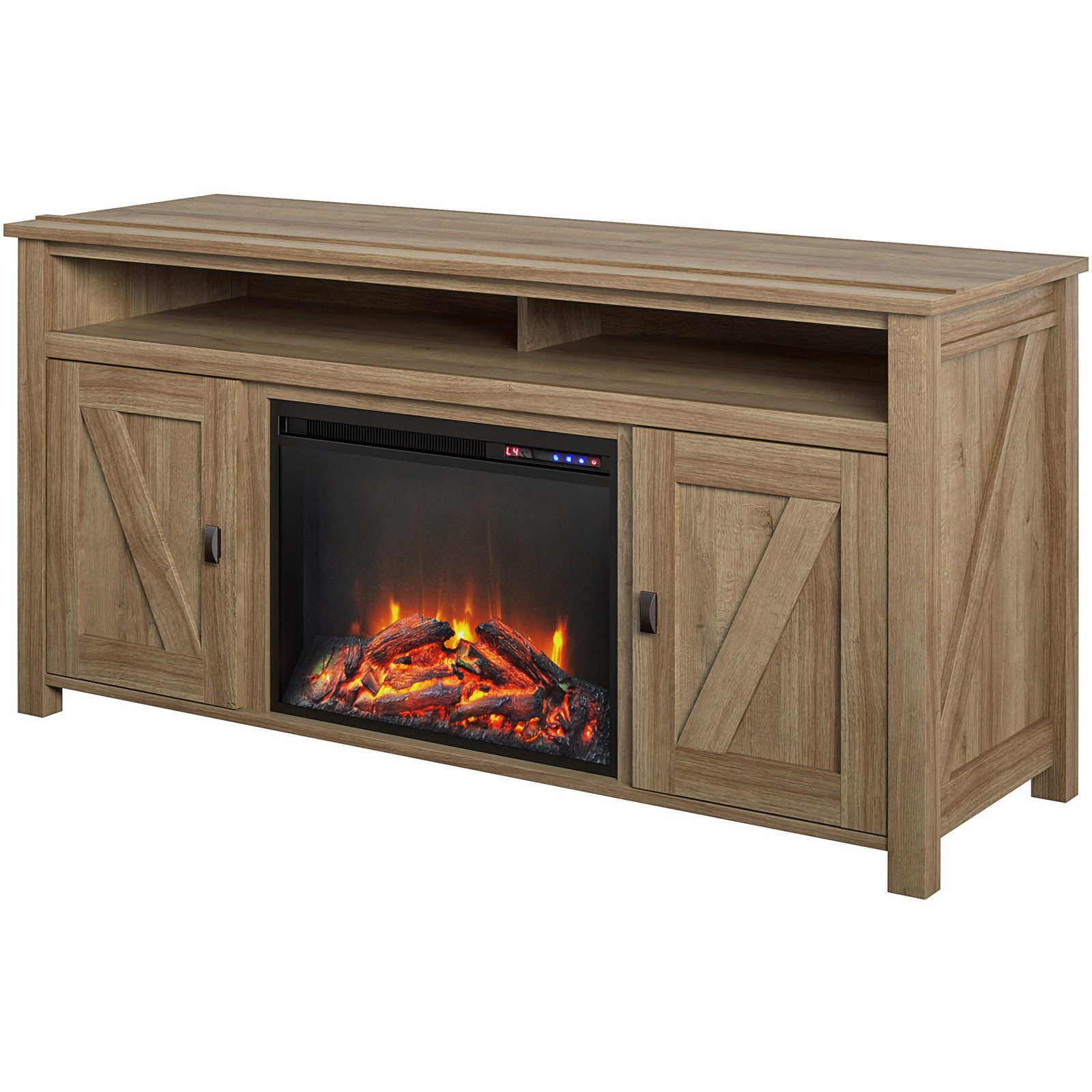 loft24 Kaminumbauschrank Farmington Sideboard mit Elektrokamin im Landhausstil
