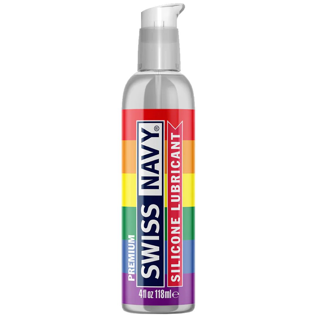 SWISS NAVY Gleitgel Premium Silicone Lube, Flasche mit, 1-tlg., Pride Edition, seidig, auf Silikonbasis mit Vitamin E
