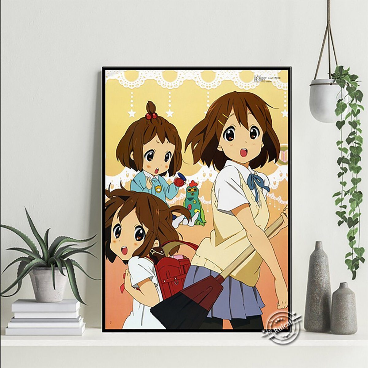 TPFLiving Kunstdruck (OHNE RAHMEN) Poster - Leinwand - Wandbild, K-ON - Kunstdruck aus der japanischen Anime Fernsehserie - (Yonkoma Manga - Leinwand Wohnzimmer, Leinwand Bilder, Kunstdruck), Leinwand bunt - Größe 13x18cm