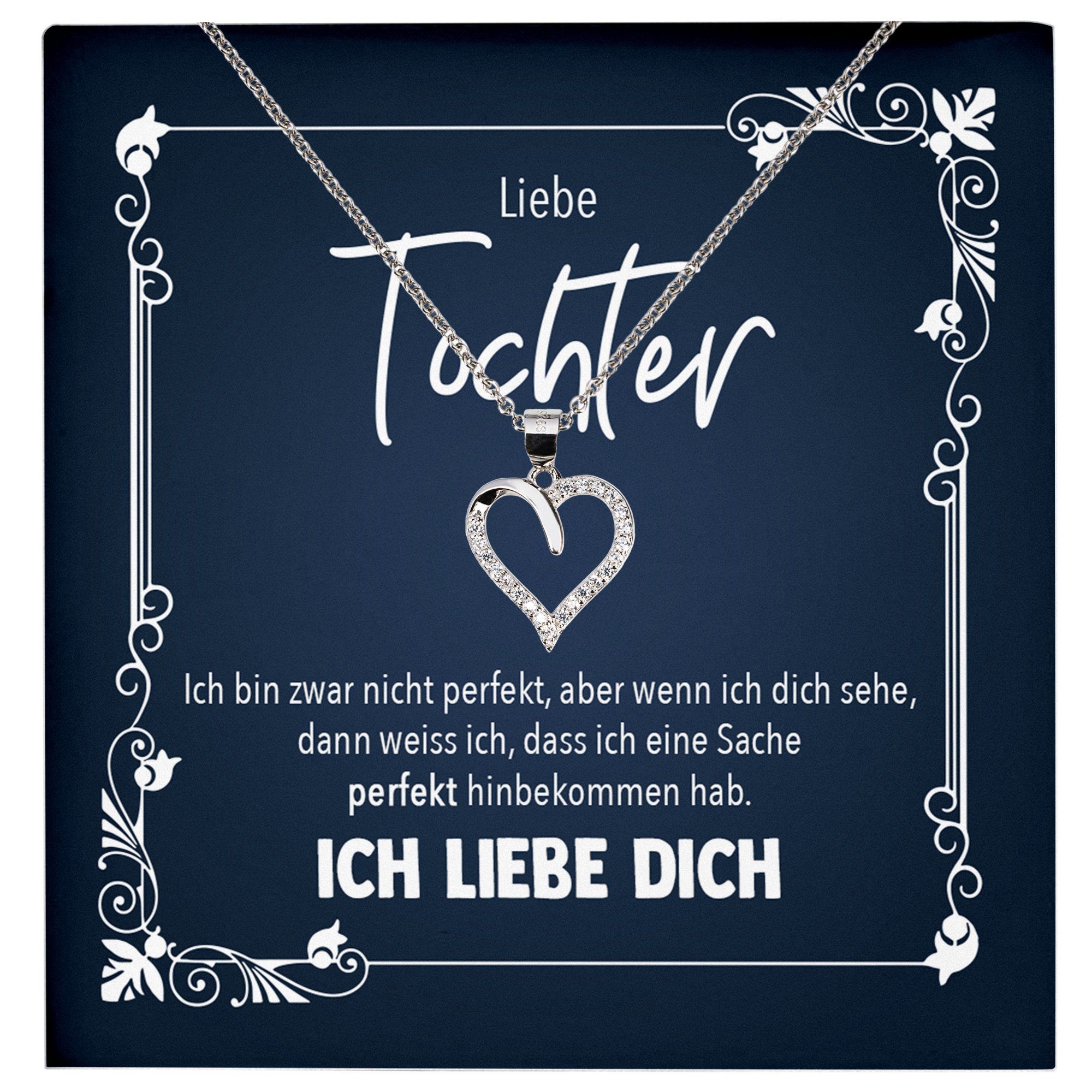 Schmuckset Tochter Geschenk Mädchen Frauen Schmuck Geburtstag Abi Herz Halskette