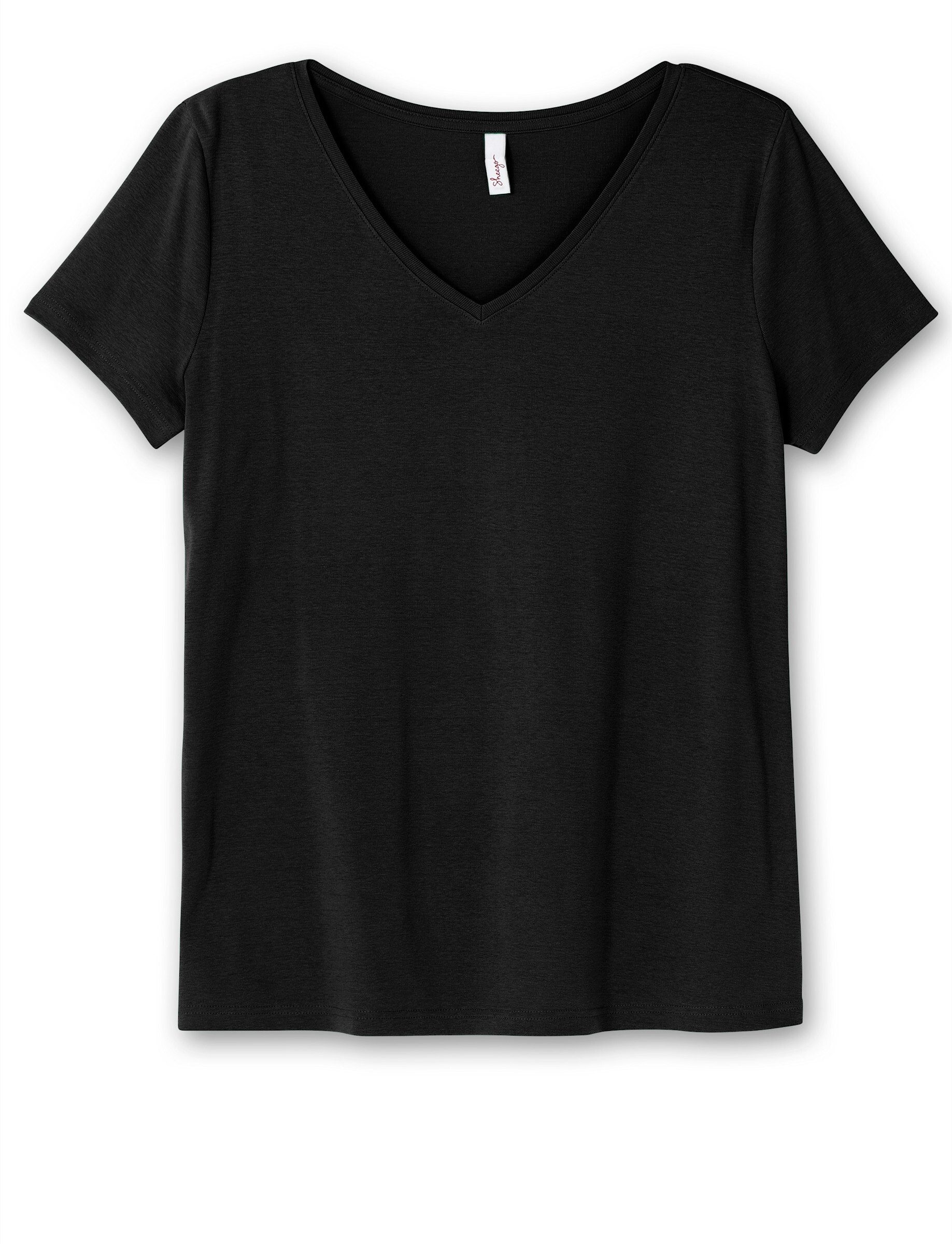 Sheego T-Shirt T-Shirt Kurzarm mit V-Ausschnitt günstig online kaufen