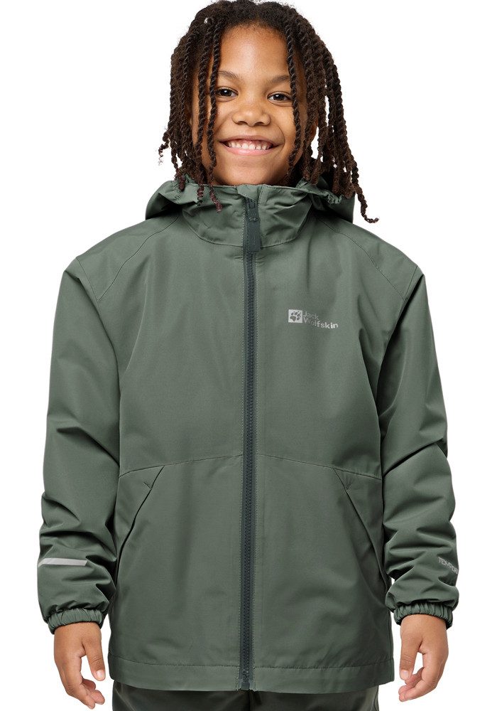 Jack Wolfskin 3-in-1-Funktionsjacke ICELAND 3IN1 JACKET K mit Kapuze, wasserdicht, winddicht, atmungsaktiv