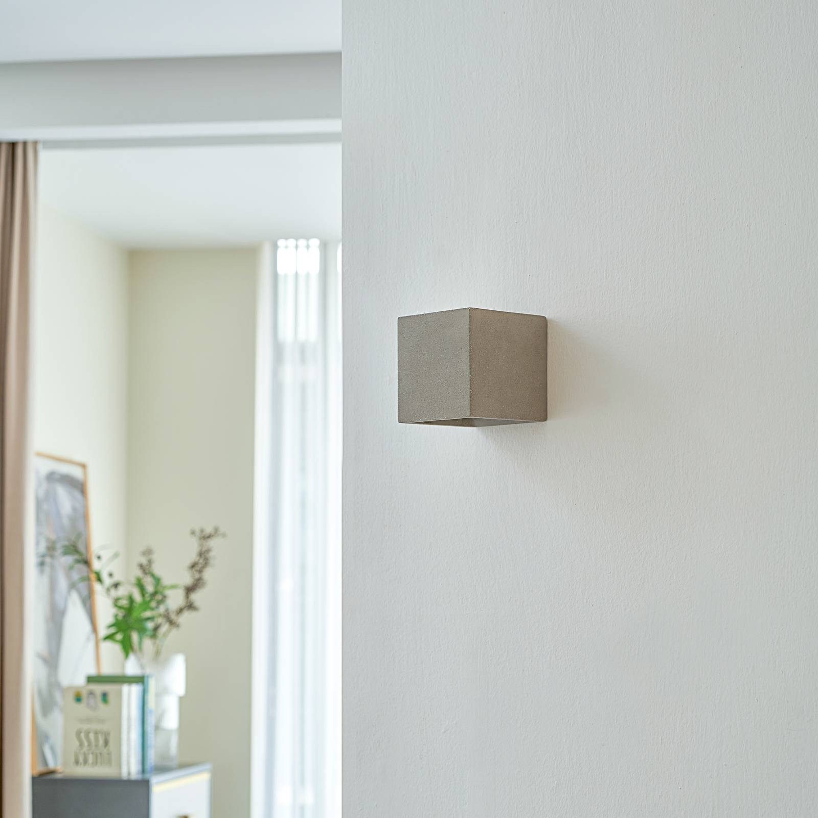 Lindby Wandleuchte Jayden, Gips Alu IP20, 1 x 8 W LED
