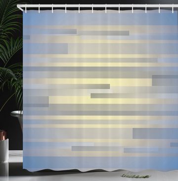 Abakuhaus Duschvorhang Moderner Digitaldruck mit 12 Haken auf Stoff Wasser Resistent Breite 175 cm, Höhe 180 cm, Minimalistisch Lange gestreifte Formen