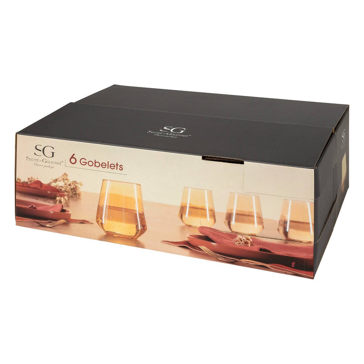 Secret de Gourmet Glas Gläser für kalte Getränke OLGA, champagnerfarben, 6er-Set, Glas