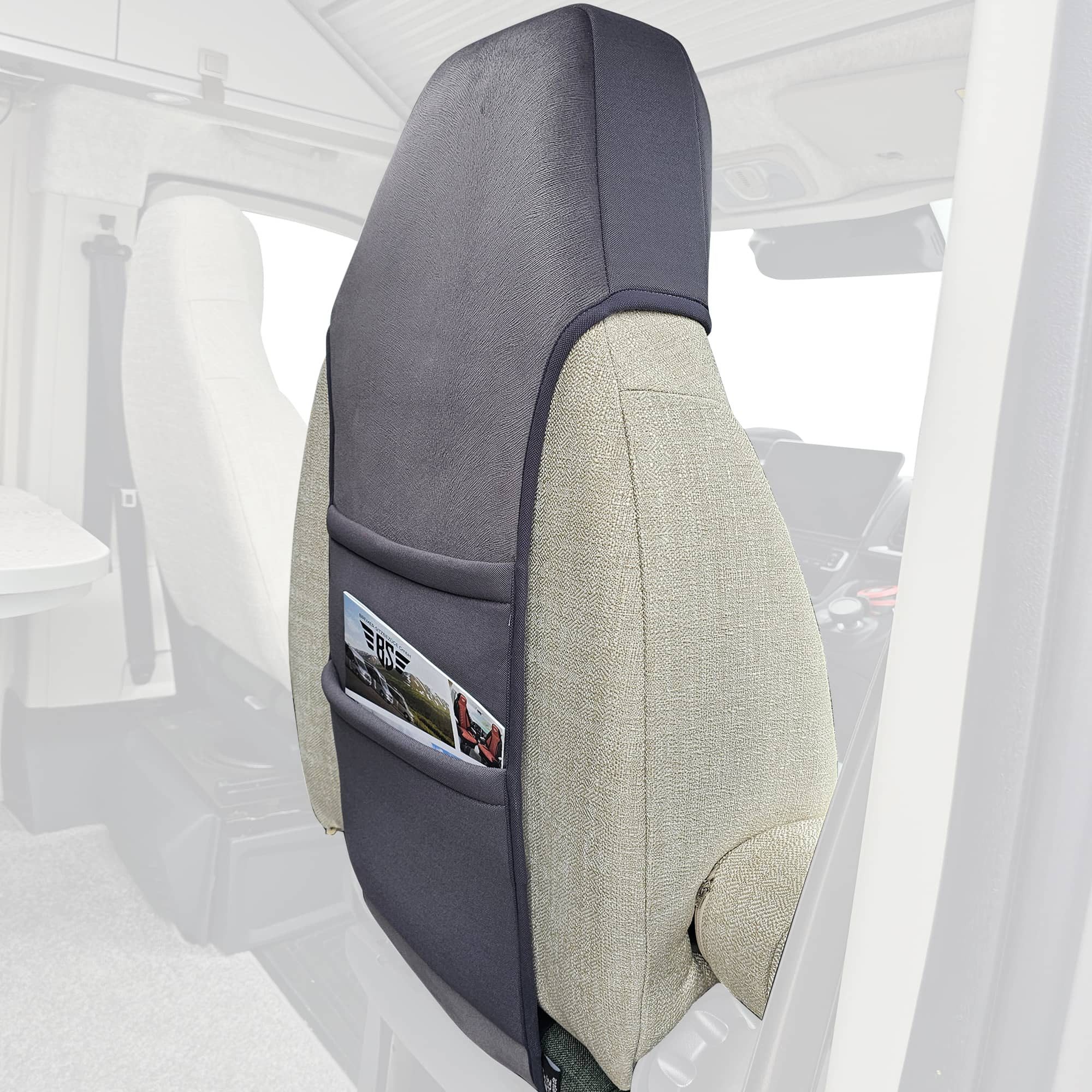 BREMER SITZBEZÜGE Rücksitzorganizer für Wohnmobil Sitzorganizer für Kabe Travel Master Novum (Packung, 1-tlg., 1x Sitz Organizer und Montagehaken)