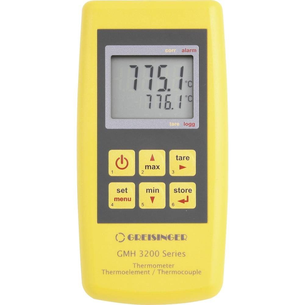 Greisinger Außentemperaturanzeige Präzisions-Sekunden-Thermometer, 2 Kanal, Kontaktmessung