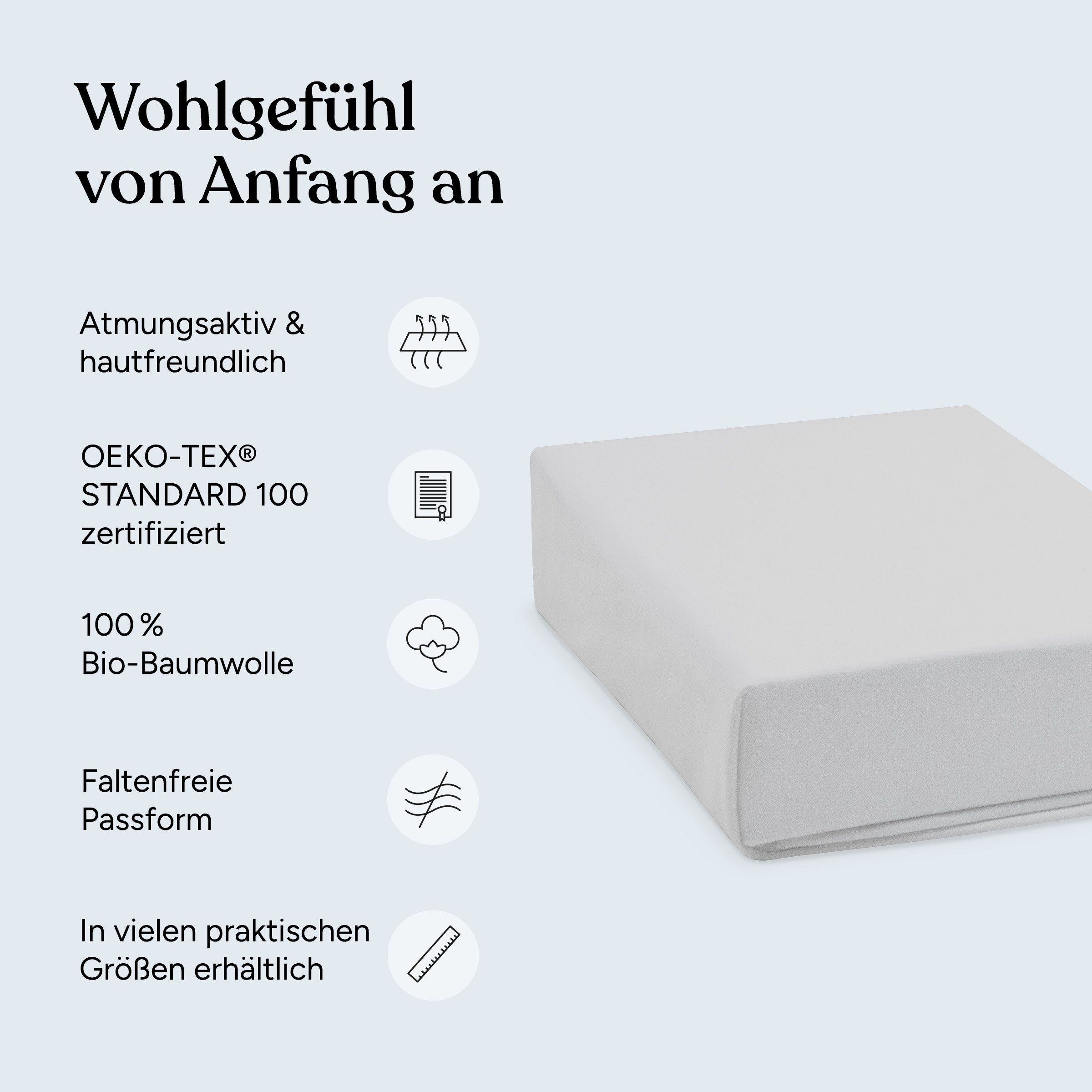 Ehrenkind Spannbettlaken für Babybett & Kinderbett, 100% Bio-Baumwolle, atm günstig online kaufen