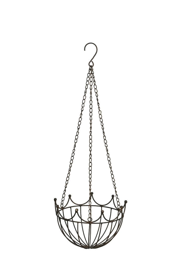Blumenampel Pflanzgefäß Ampel Metall Schale zum Hängen Ø24cm H15cm + Kette