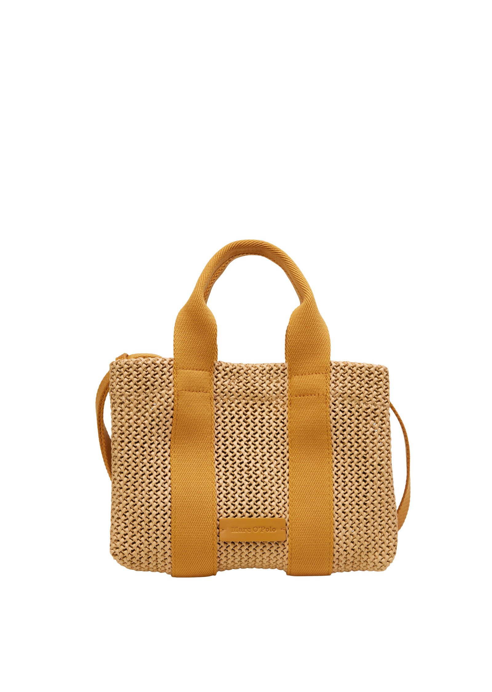 Marc O'Polo Umhängetasche in Crochet-Raffia-Bast-Optik
