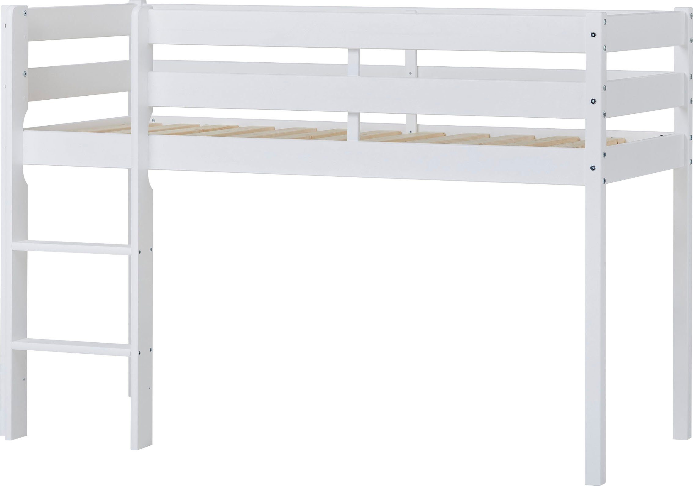 Hoppekids Spielbett ECO COMFORT, Höhe 72cm, Farbe & Größe & Matratze/Lattenrost wählbar Weiß