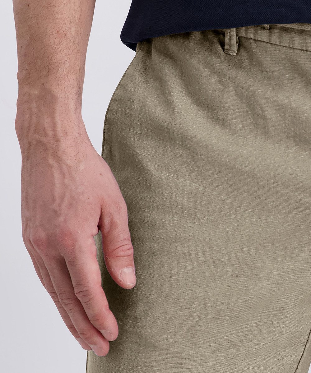 Pierre Cardin Leinenhose Chino Clemont Leinen Mix mit elastischem Bund und Kordelzug