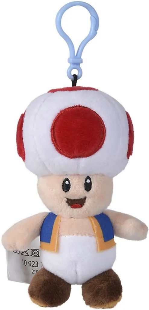 Super Mario Kuscheltier Super Mario - Toad - Plüsch Schüsselanhänger 15 cm (NEU & OVP)