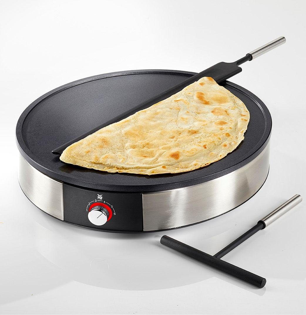 WMF Crêpesmaker LONO Crêperie, abnehmbare, spülmaschinengeeignete Platte, 1600 W, Ø 33 cm, inkl. Crepes-Wender und Teigverteiler, 6 Hitzestufen, Überflussrand