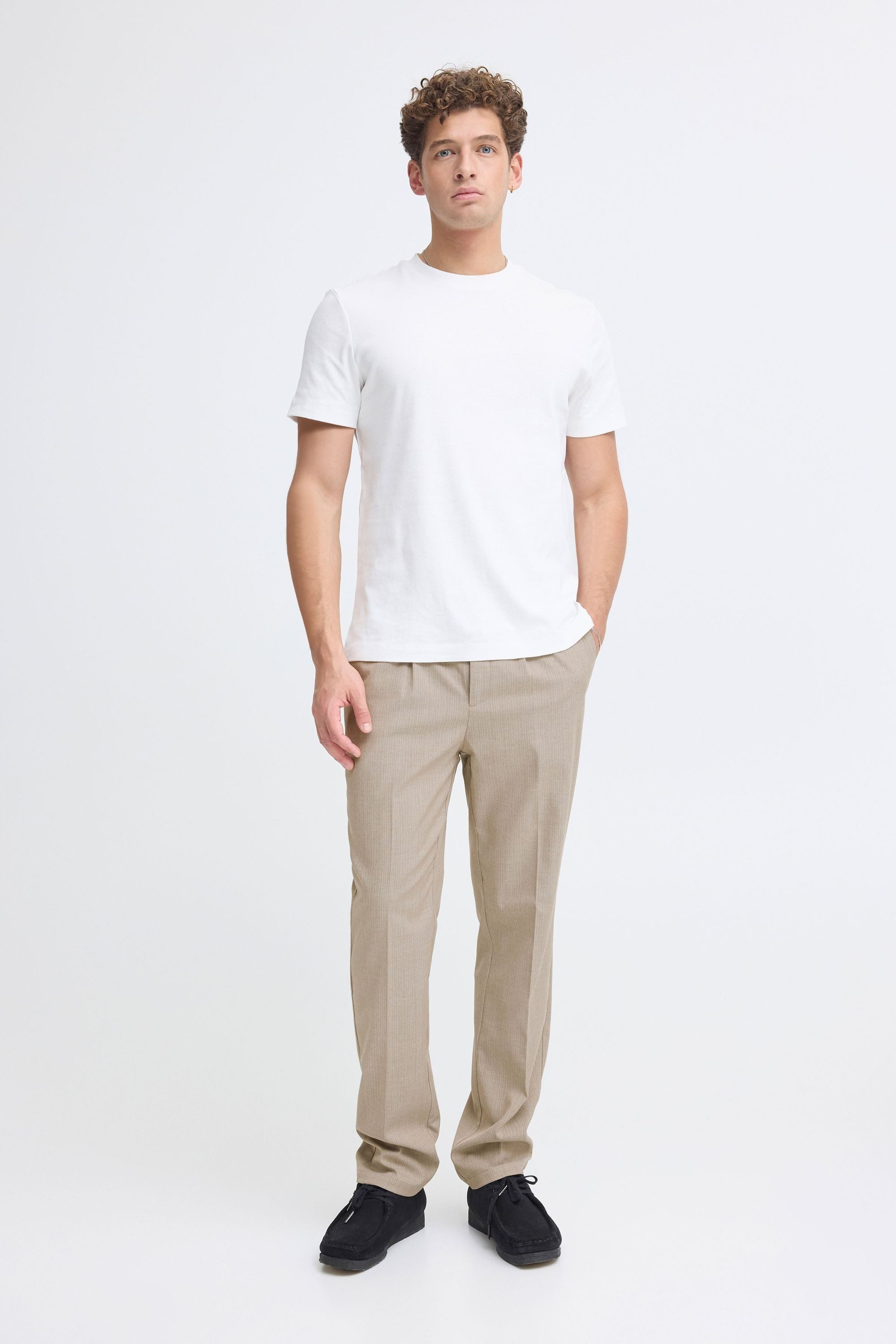 Casual Friday Chinohose CFMarc Stoffhose mit elastischem Bund und Bundfalten - Regular Fit