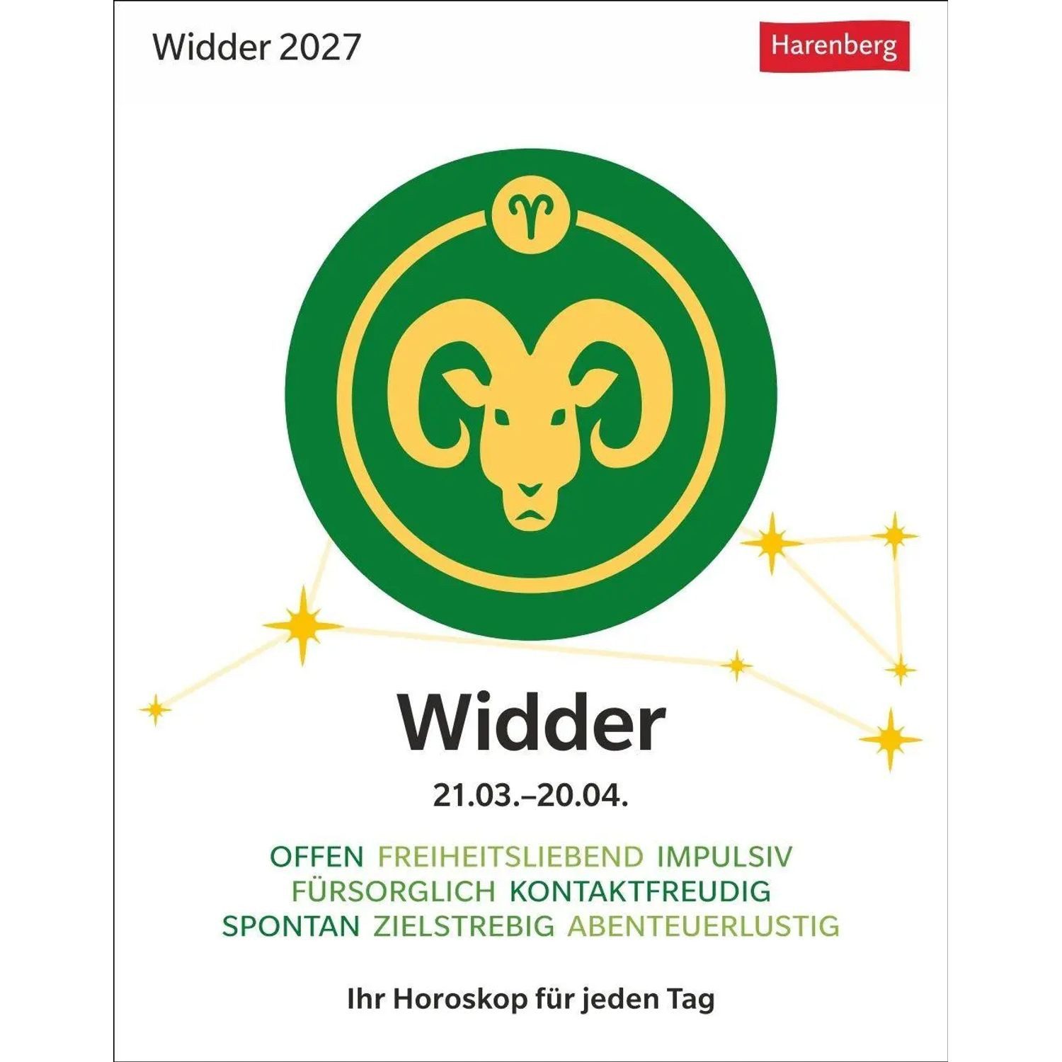 Harenberg Kalender Verlag Abreißkalender Widder Sternzeichenkalender 2027 - Tagesabreißkalender - Ihr...