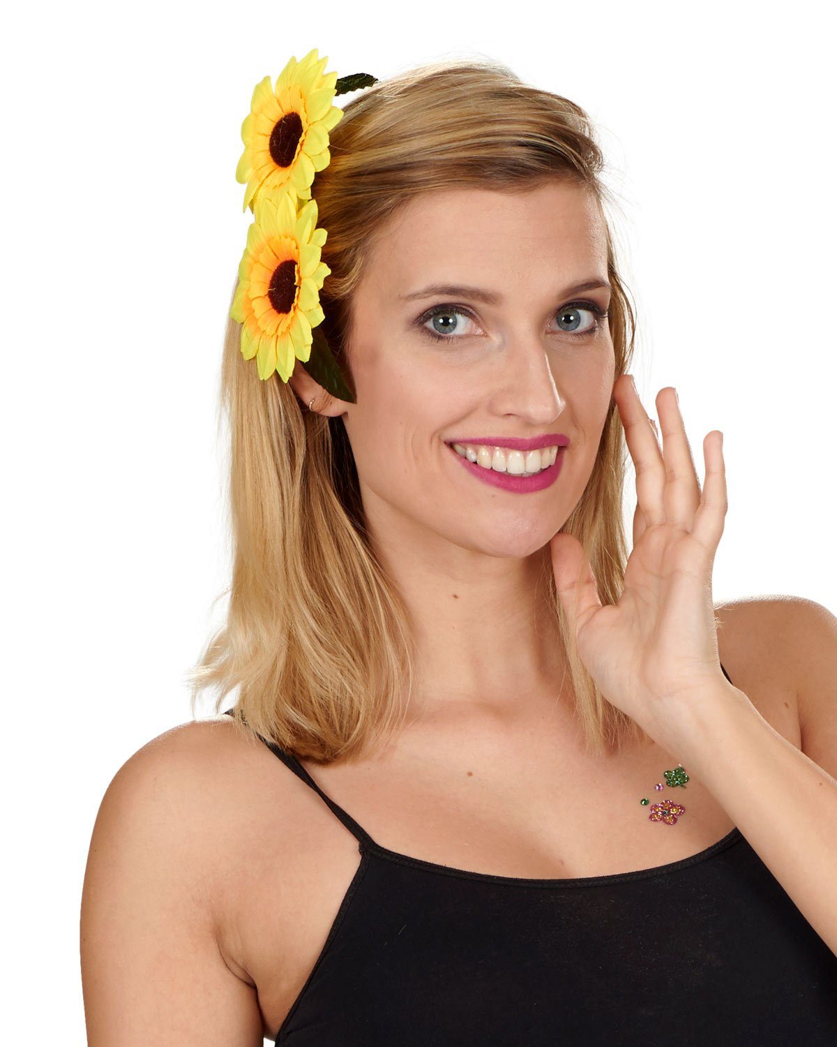 Das Kostümland Kostüm Sonnenblumen Haarspange zum Gärtner Kostüm