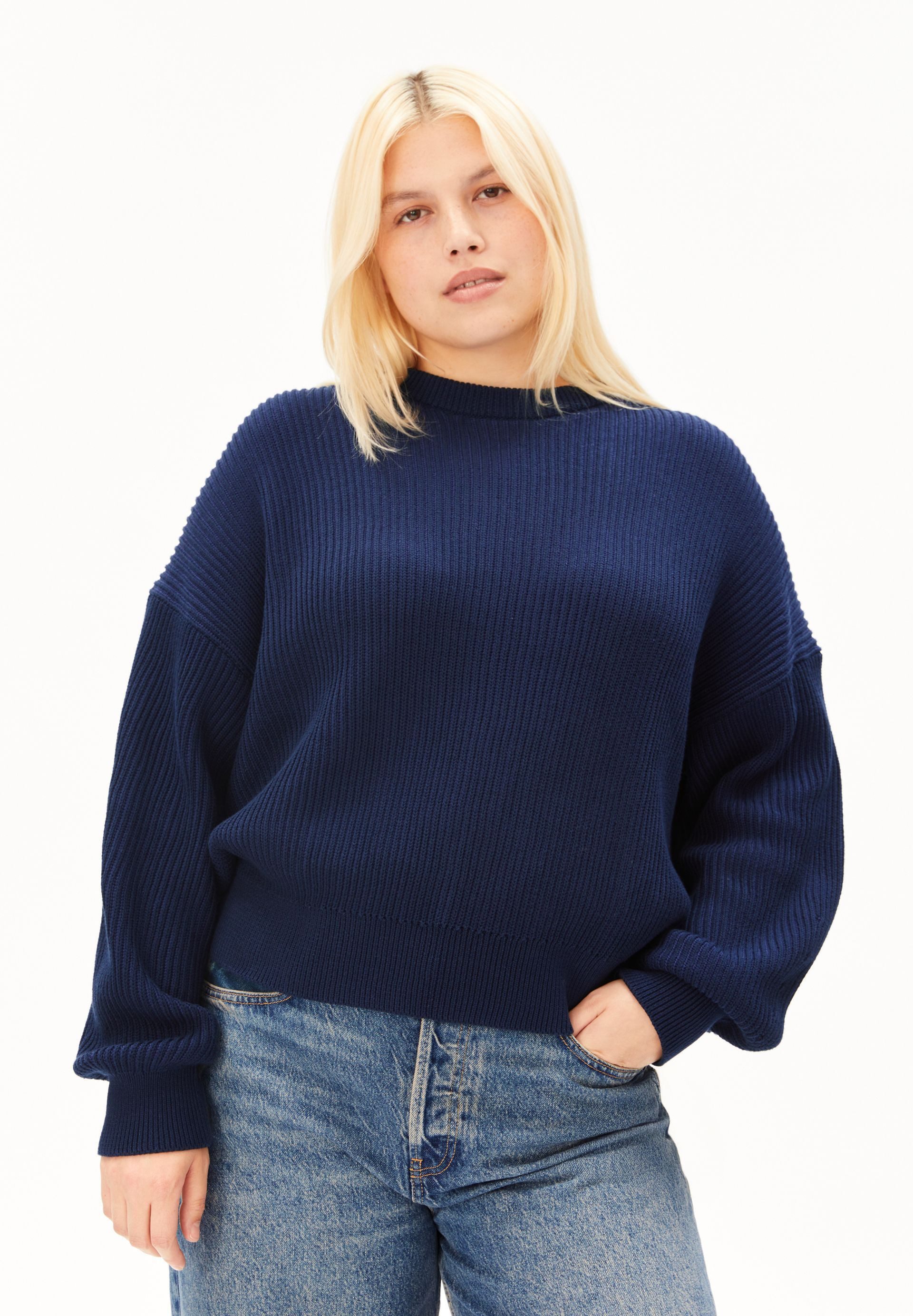 Armedangels Strickpullover VANISÉ RIB Strickpullover aus 100% Bio-Baumwolle Loose Fit