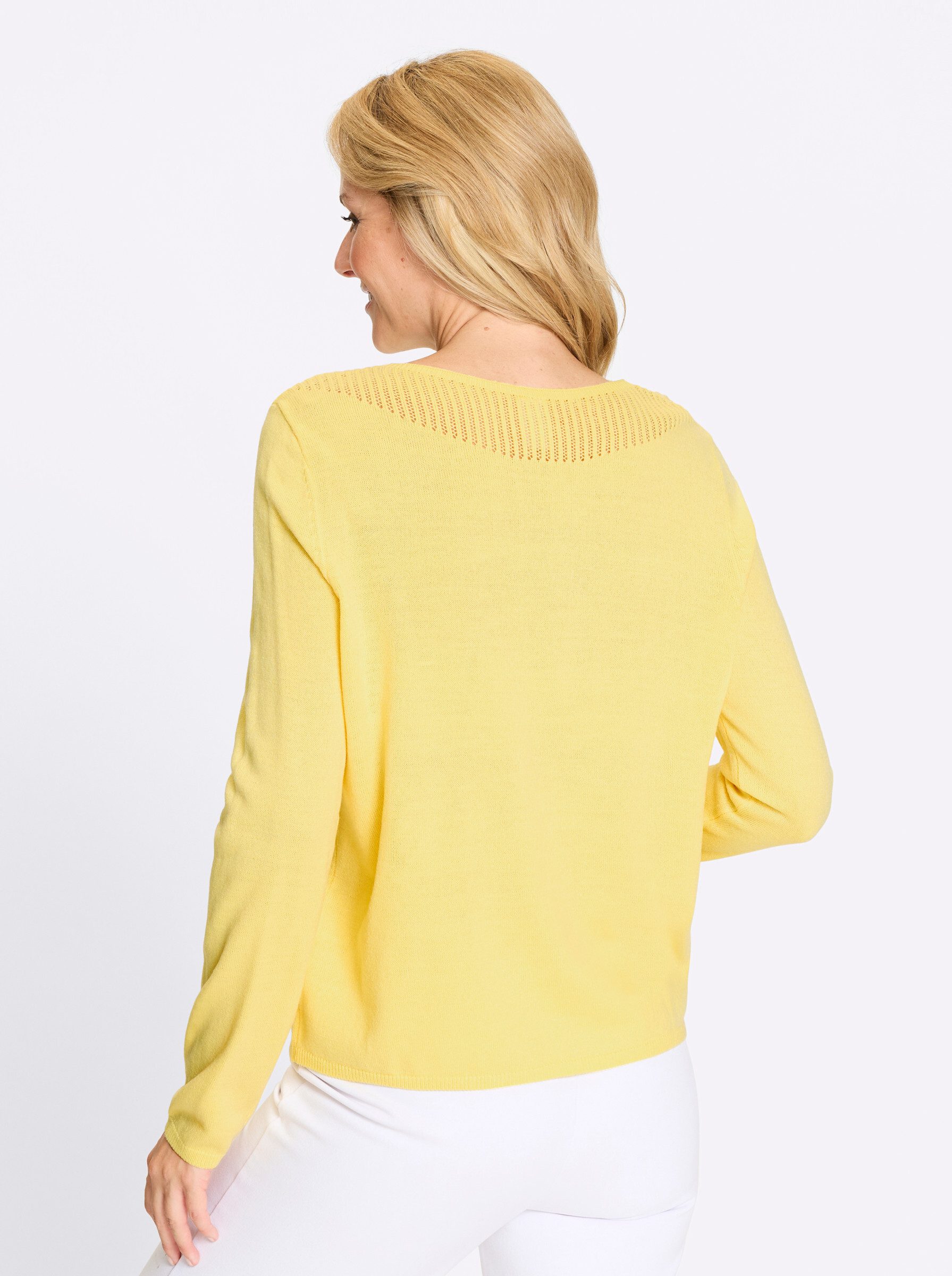 Sieh an! Strickpullover Langarm-Pullover Langarm Jersey, Ajour günstig online kaufen