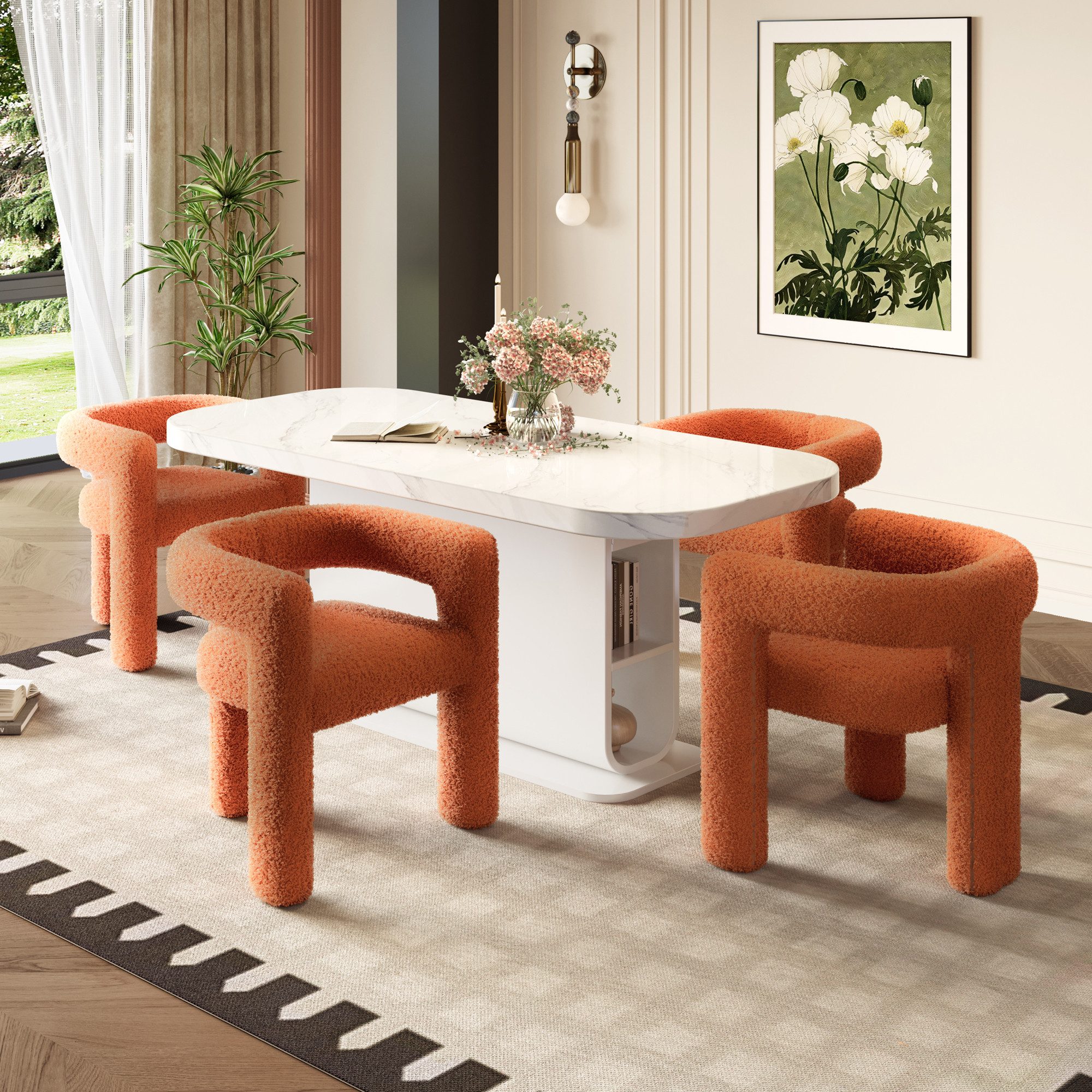 KLAM HOME Esszimmerstuhl Ergonomischer Sessel mit günstig online kaufen