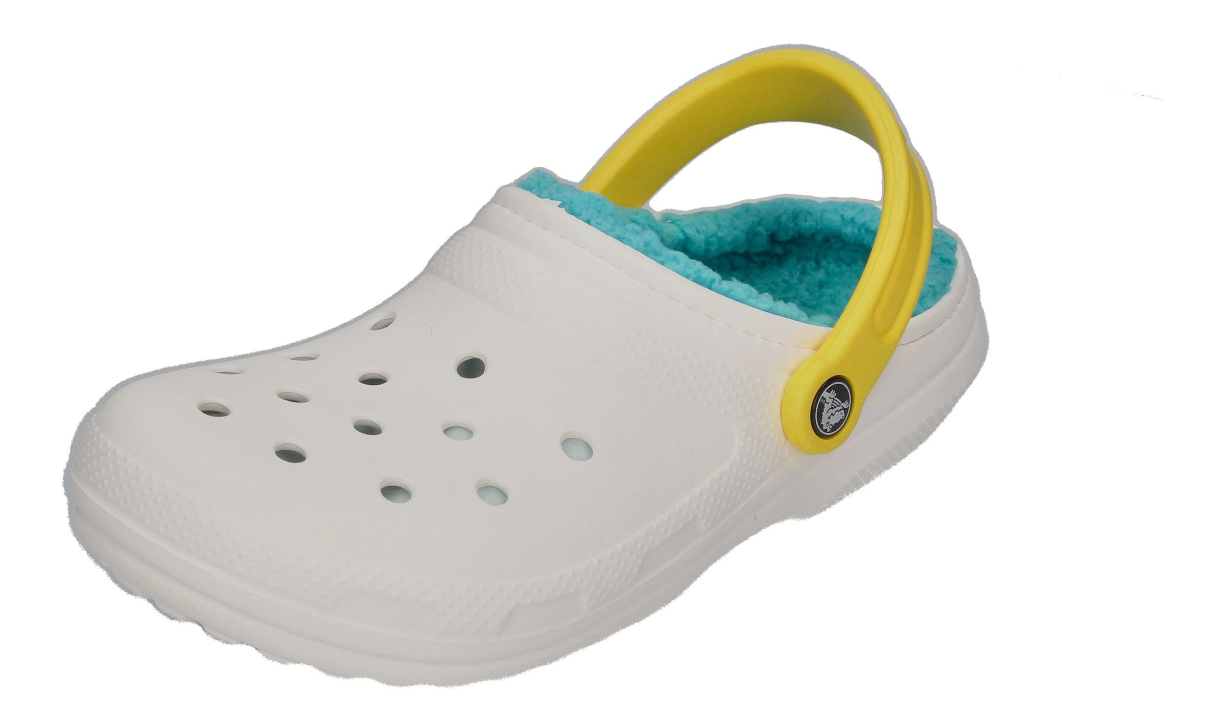 Crocs CLASSIC LINED POP STRAP CLOG Clog White Multi