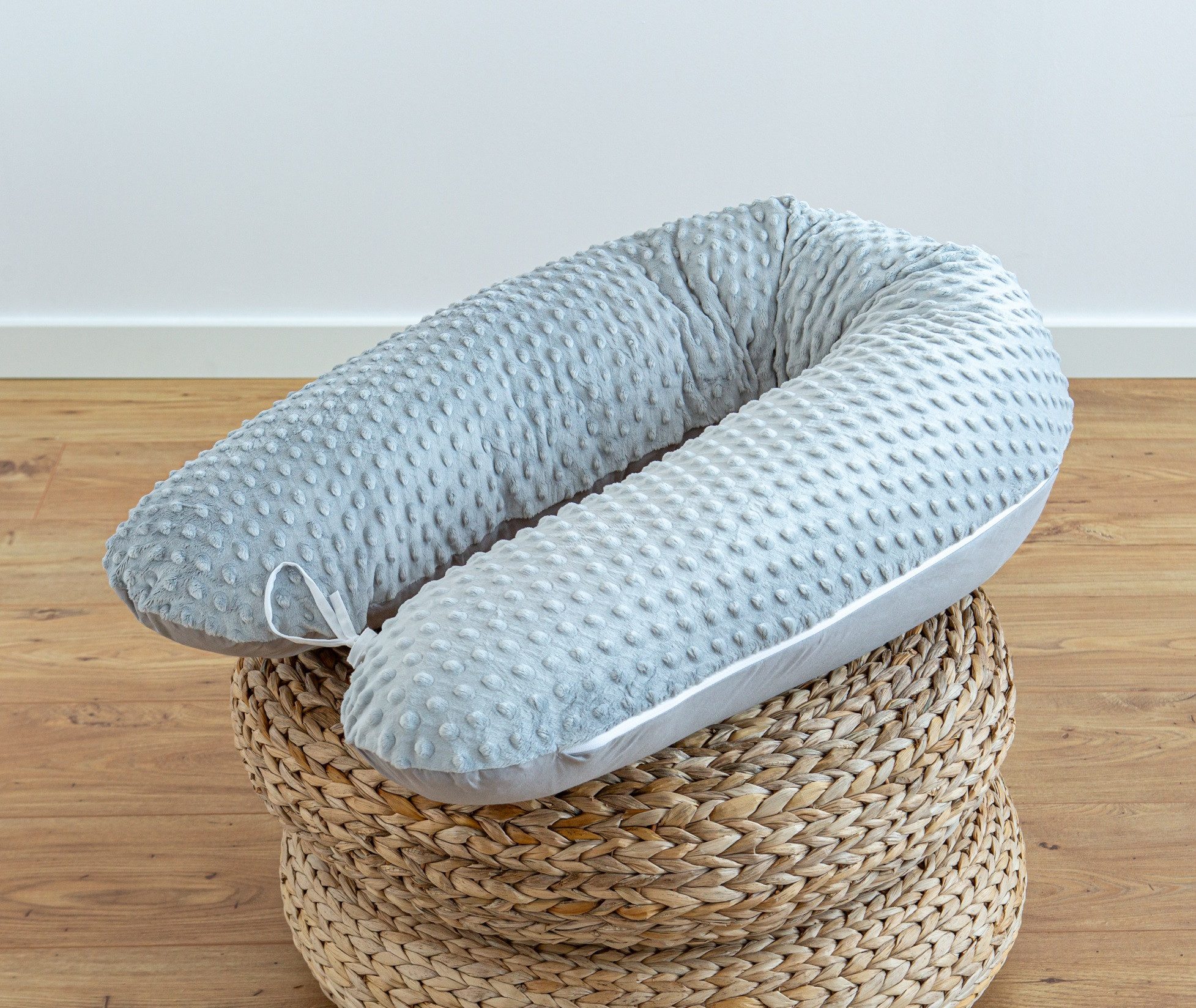 Loolay Seitenschläferkissen GRAU Baumwolle/ MINKY Schwangerschaftskissen St günstig online kaufen