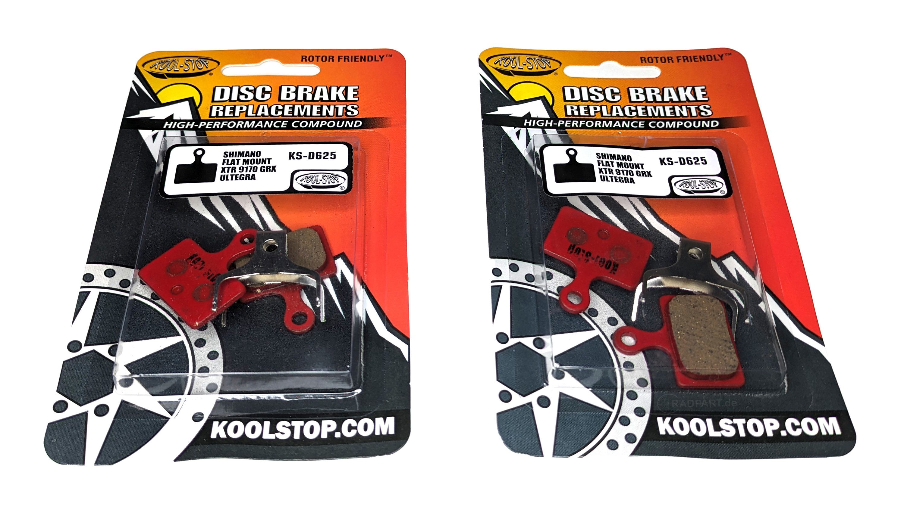 Kool Stop Bremsbelag 2 Paar Kool-Stop Bremsbeläge KS-D625 Shimano Deore M575 TRP Tektro
