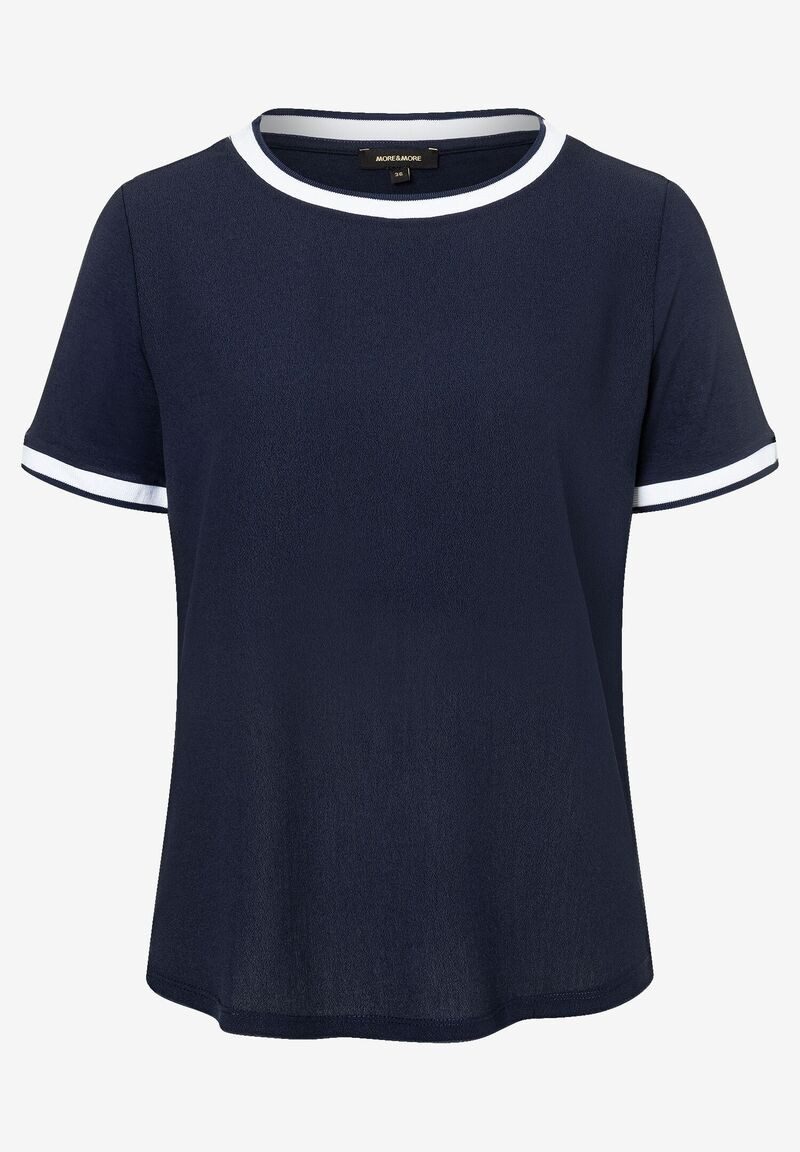 MORE&MORE Kurzarmshirt Blusenshirt günstig online kaufen