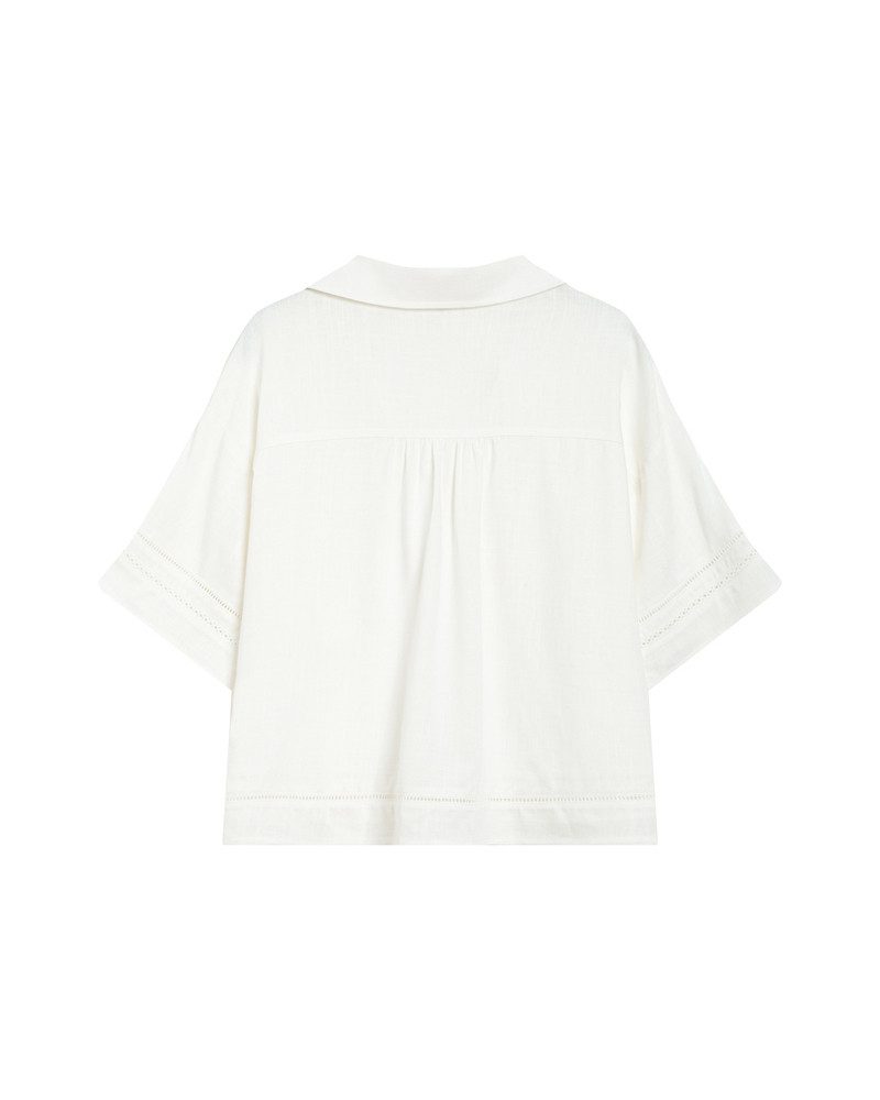 Grace & Mila Hemdbluse WINKA - Bluse - Hemdbluse - Kurzarmbluse - Bluse Damen