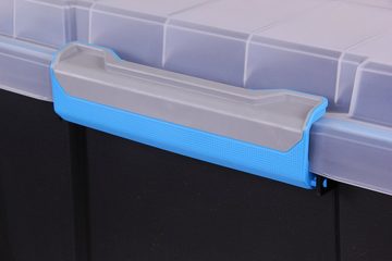 ONDIS24 Aufbewahrungsbox Lagerbox Transportbox Multifunktionsbox Scuba XL mit umlaufender Deckeldichting schwarz mit transparentem Deckel