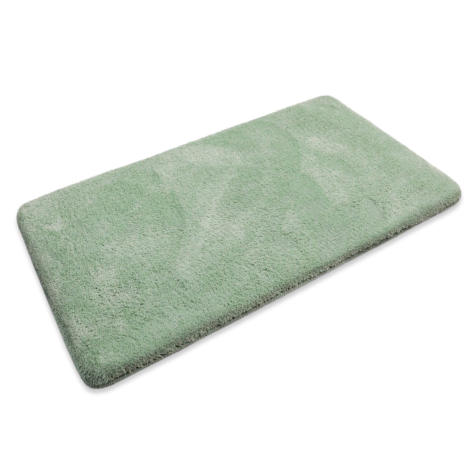 OTTO home Badematte Neele, Höhe 20 mm, rutschhemmend beschichtet, schnell trocknend, Polyester, rechteckig, Badteppich, getuftet, modern, Uni, antirutsch, flauschig, Hochflor