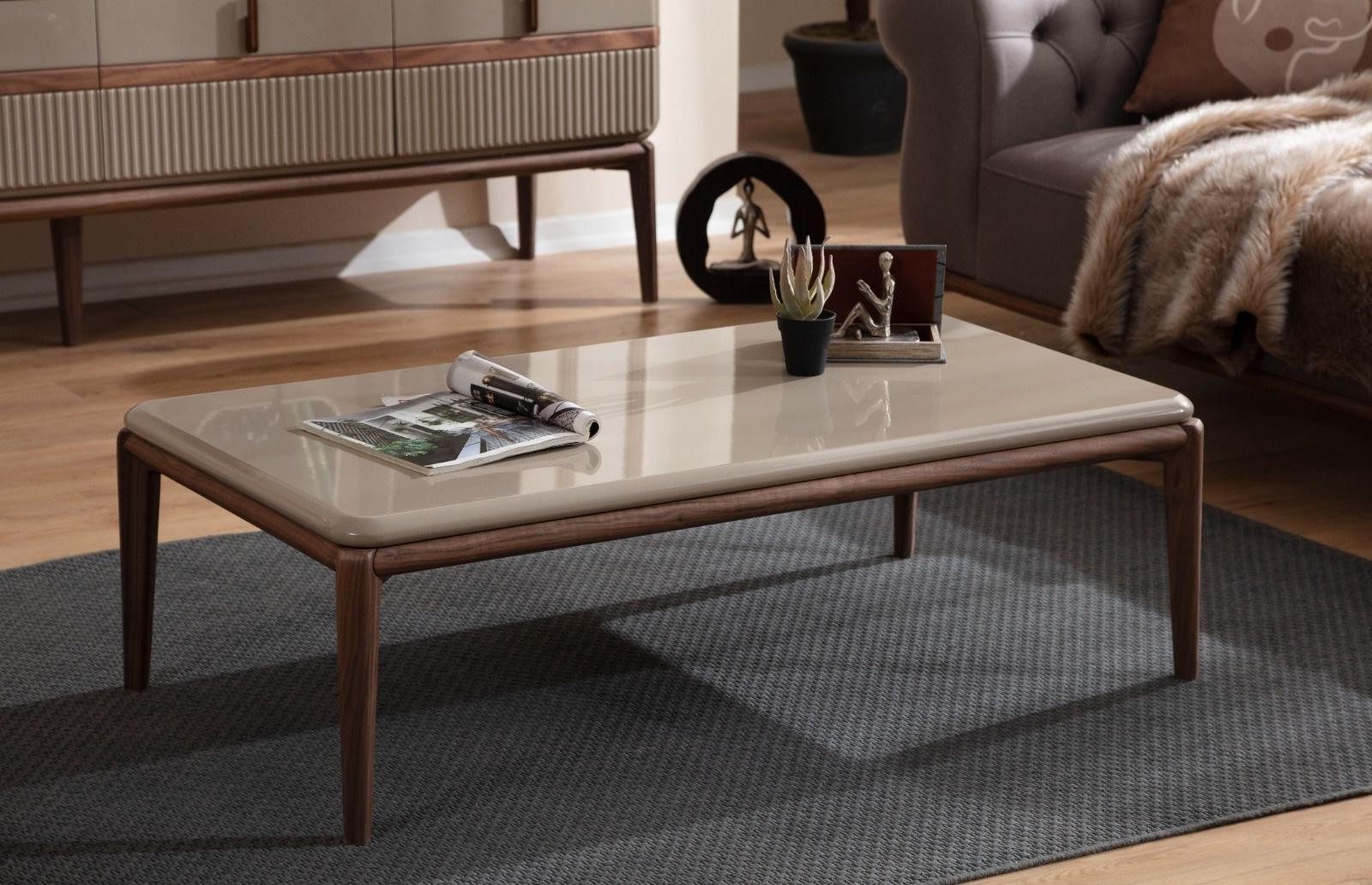 Xlmoebel Couchtisch Brauner Holz Wohnzimmertisch im eleganten Design (Couchtisch), Hergestellt in Europa