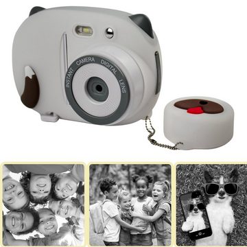 Fine Life Pro Kreative Kinderkamera Sofortbildkamera (24 MP, inkl. 12 farbigen Pinselstiften + 3 Rollen Druckpapier + Aufkleber, Videoaufnahmen mit Ton in Full HD, WIFI, automatische Blitzzuschaltung)