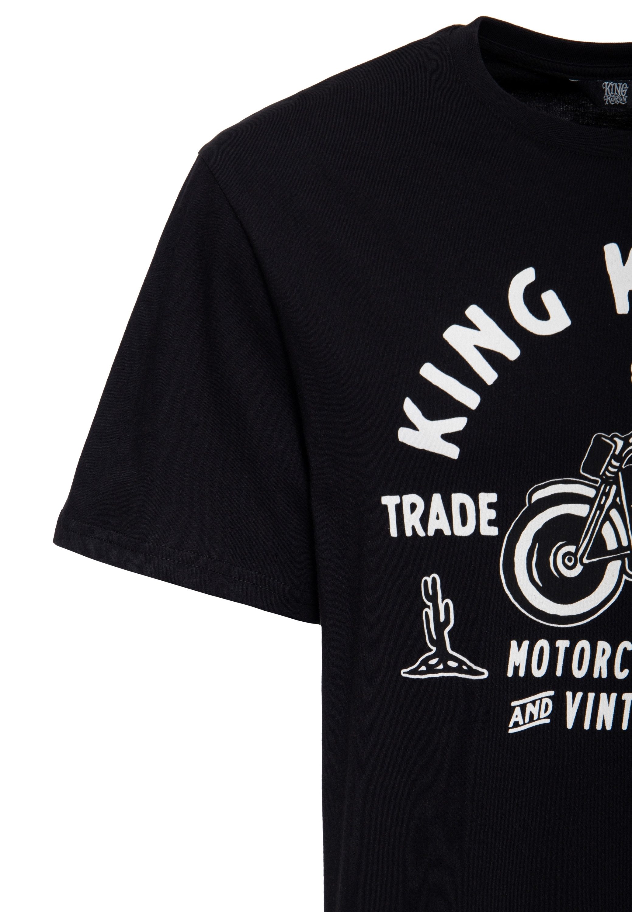 KingKerosin Print-Shirt Motorcycle Part & Vintage Clothes (1-tlg) mit Print-Motiv vorne