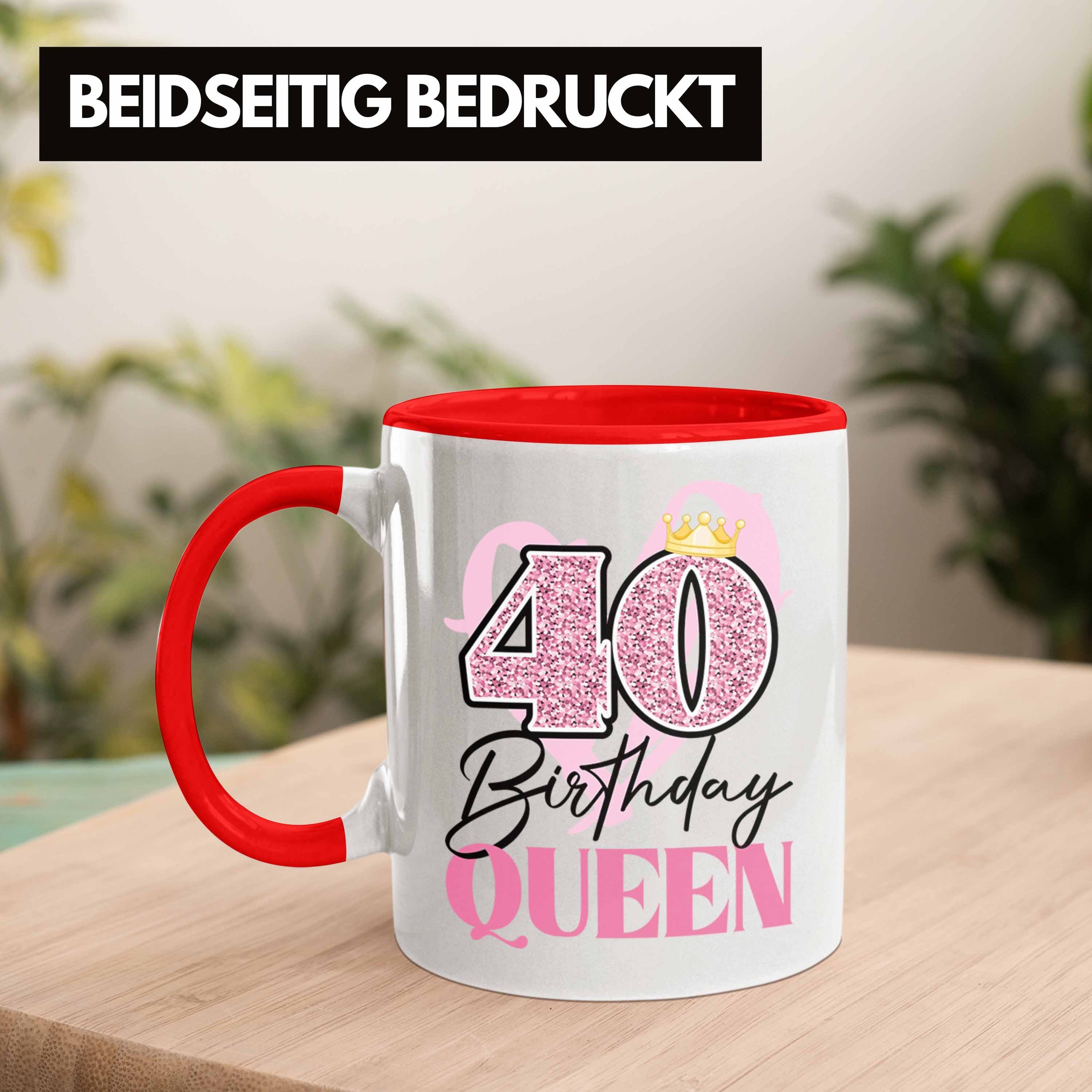 40. - Geburtstag Trendation Tasse Frau Frauen Geschenkidee Mutter Lustig Tasse 40er Geschenk Trendation Rot 40 Geschenke