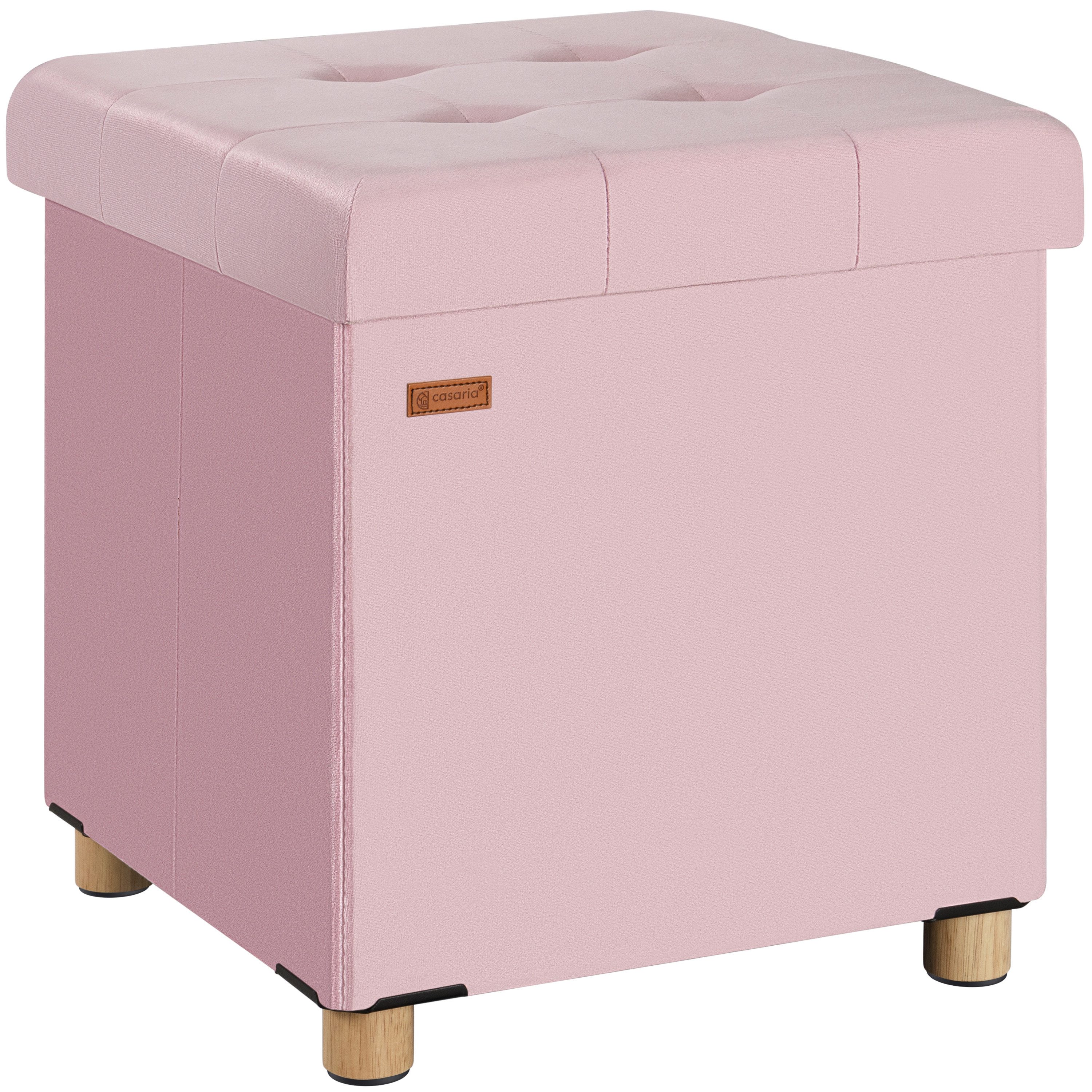 Casaria Sitzhocker, Samt Rosa Faltbar inkl. günstig online kaufen