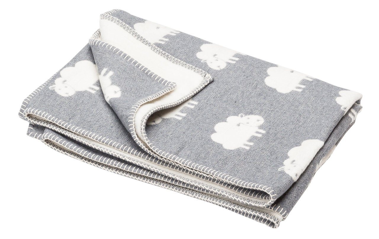 Wohndecke Deco 'Schafe' 130 x 200 cm Grau, DAVID FUSSENEGGER günstig online kaufen