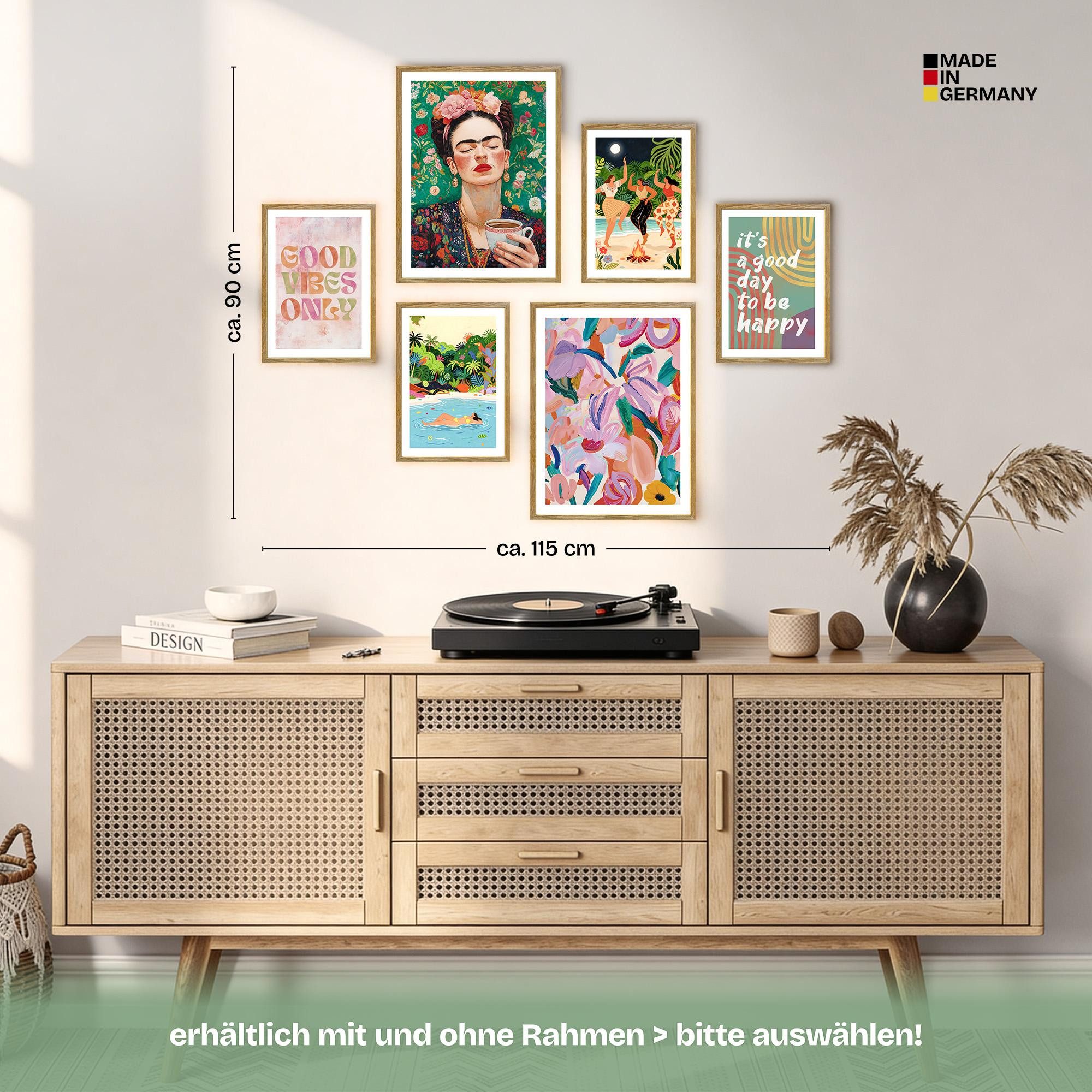 ARTFAVES Bilder-Collage Poster Set Mixed Arts I mehrteilige Bilderwand I Wandbilder Abstrakte-, (Wandbilder modern, 6 St) – Bild 4 von 5