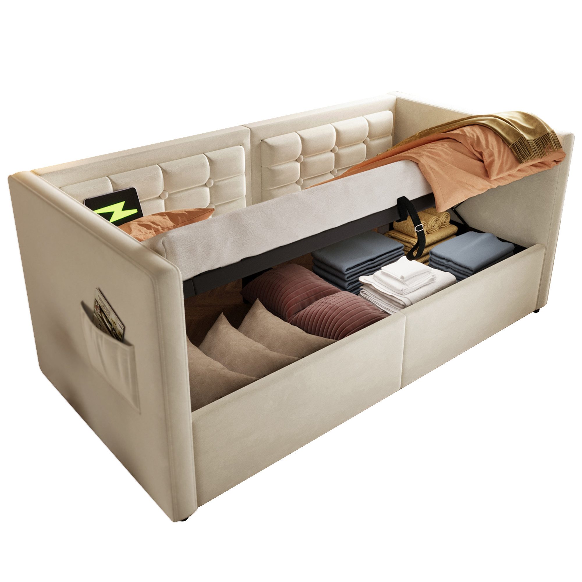 REDOM Daybett Hydraulisches Schlafsofa mit dreiseitiger günstig online kaufen