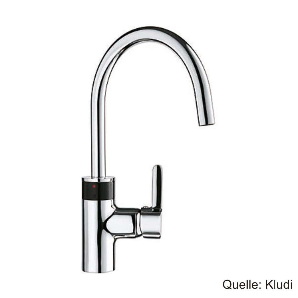Kludi Küchenarmatur KLUDI E-GO Elektronischer Spültisch-Einhandmischer DN 10 verchromt, 42
