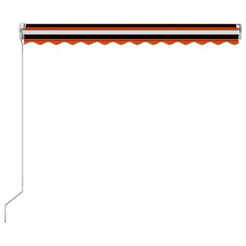 furnicato Markise Einziehbare Handbetrieben 350 x 250 cm Orange und Braun