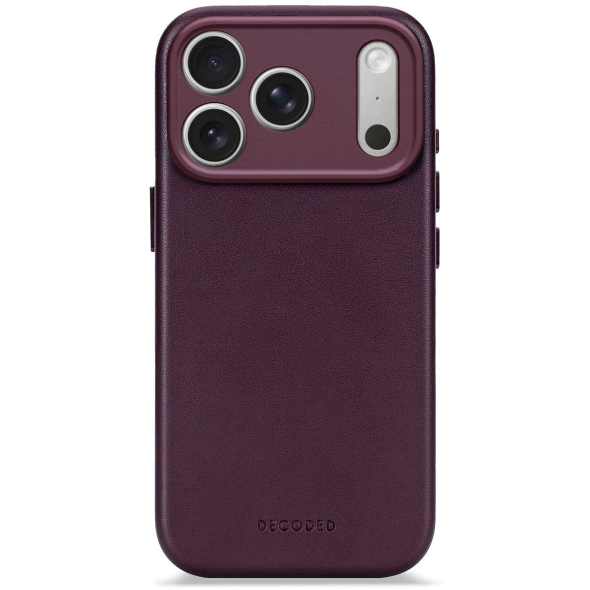 DECODED Smartphone-Hülle Leather Backcover iPhone 17 Pro Max Dark Ruby