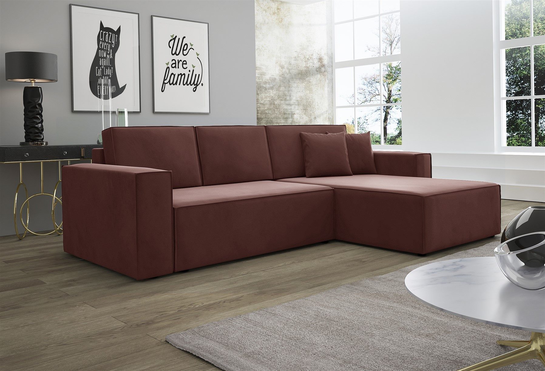 Fun Möbel Ecksofa Schlafsofa Sofa CONOR günstig online kaufen