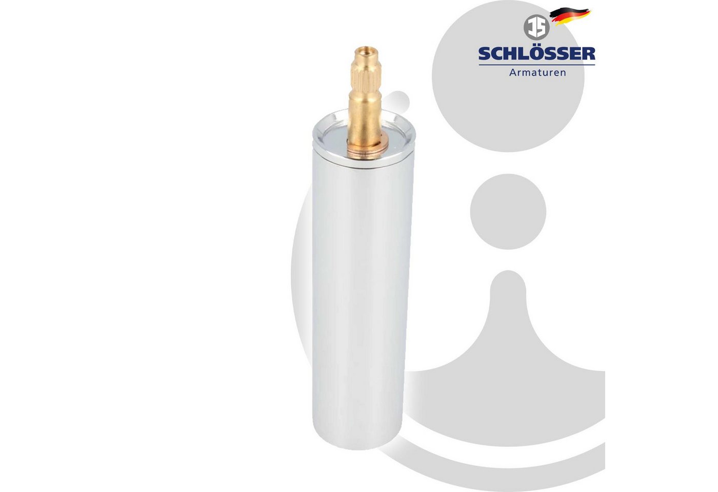 Thumbnail - Schlösser Wasserzähler Verlängerung 95 mm für UP-Ventil, Messing verchromt