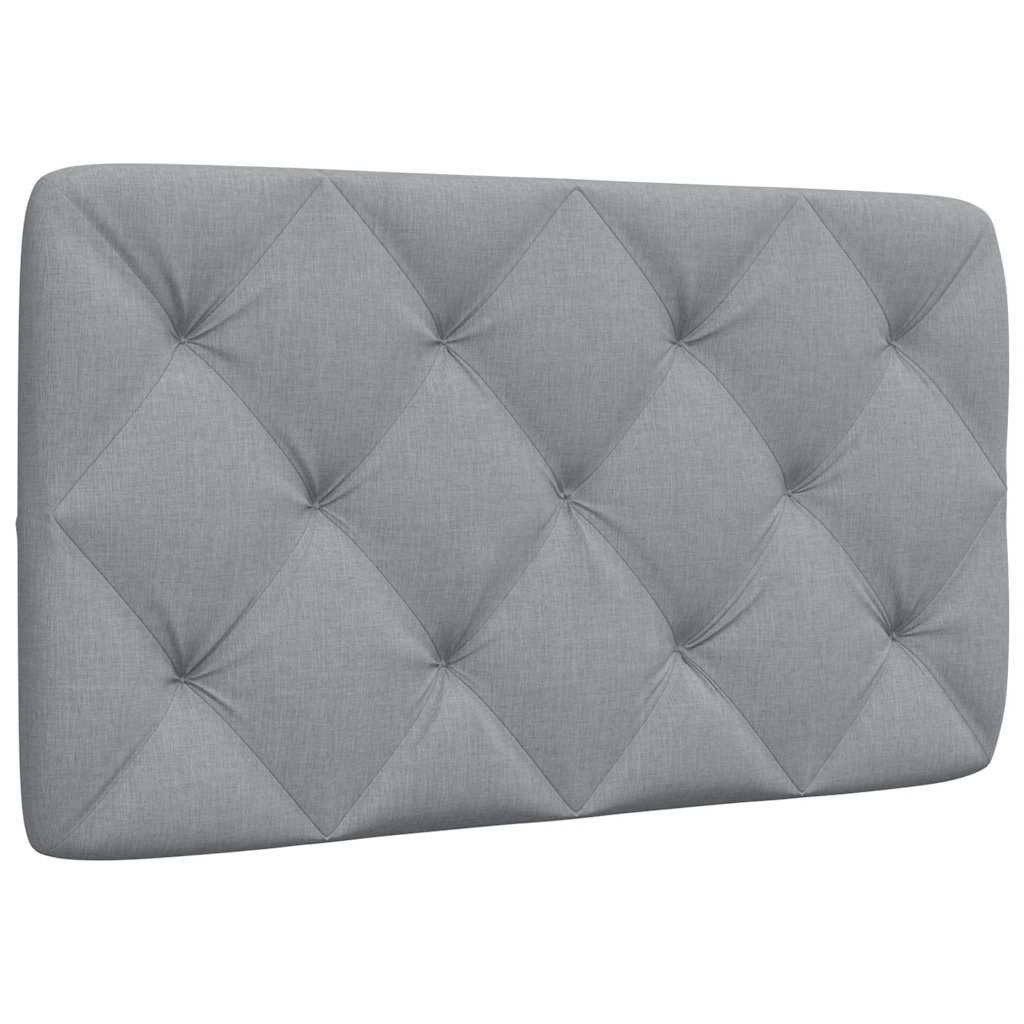 vidaXL Bett Kopfteil-Kissen Hellgrau 90 cm Stoff (1-tlg)